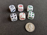 alligator, pig, and penguin dice