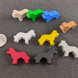 wooden dog pieces