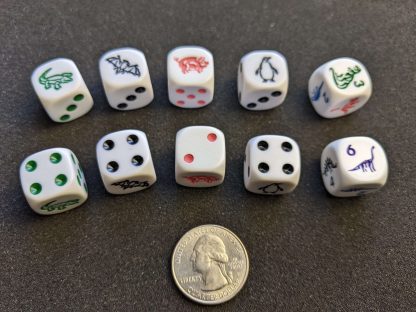 dice featuring animals