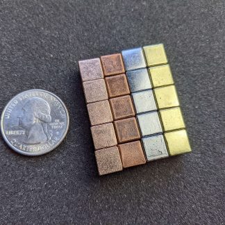 4 kinds of 8mm solid metal cubes