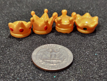 Small plastic crowns