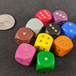 fancy wooden dice set