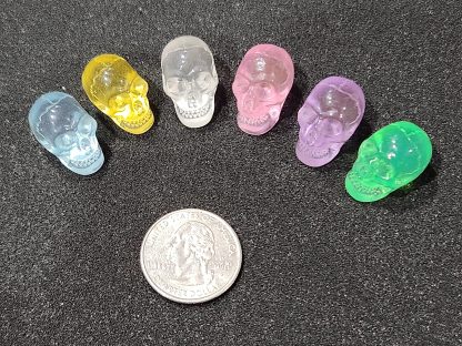 Glow in the dark plastic skulls