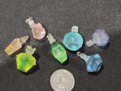 Plastic glow in the dark potion bottles