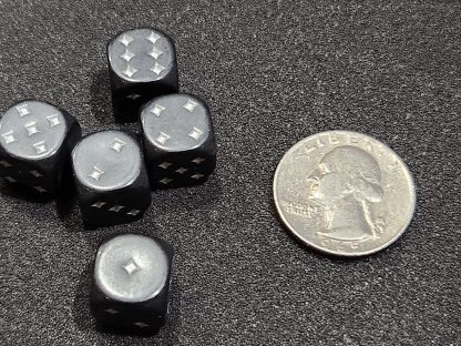 Small black star dice