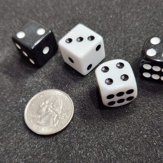 Standard Black and White Dice